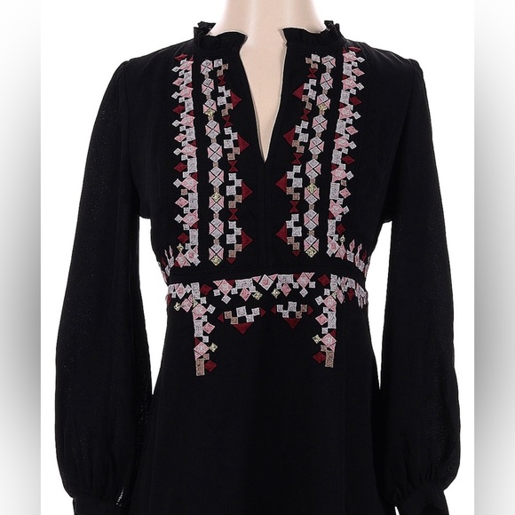 Ann Taylor Dresses & Skirts - Ann Taylor NWT Black Long Sleeve Boho Mini Dress SZ 10